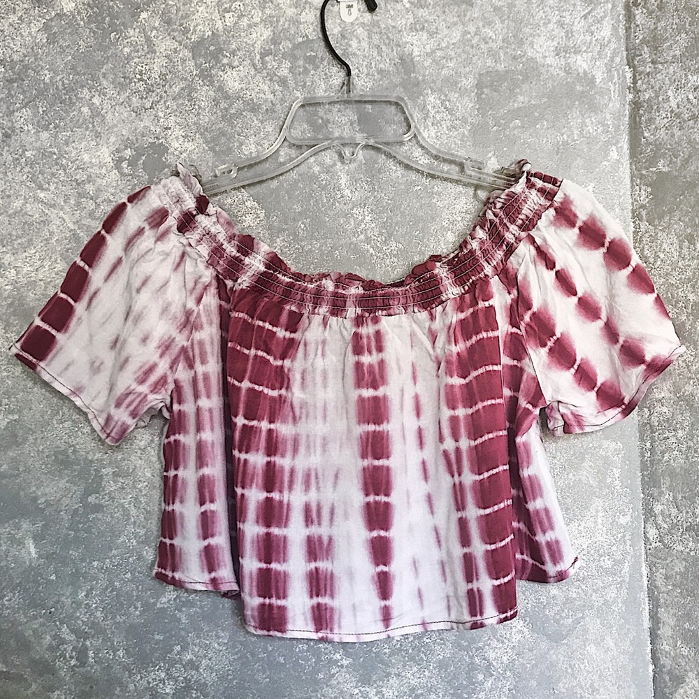 🌈Off the Shoulder Tie Dye Crop Top - Heart&Hips